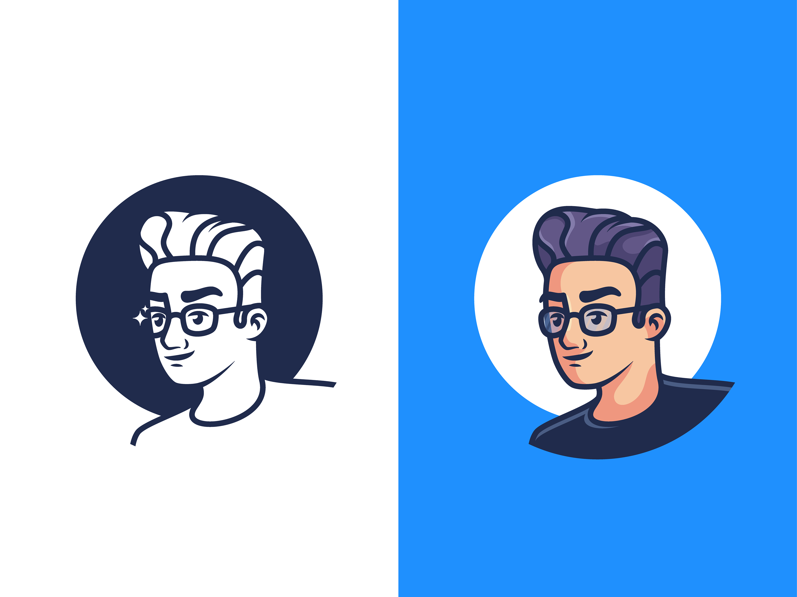 Self Portrait (100% Illustrated) by Batzorig on Dribbble