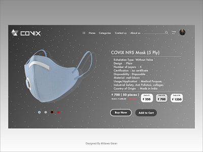 CoviX - Concept of E-Commerce Website animation application design illustration product design ui ui design ui web ux design ux web web application website