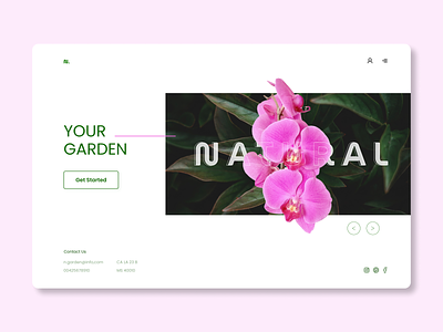 UI UX Design - Minimal Design design figma flower green inspiration minimal minimaldesign nature page pink ui uidesign userexperience ux uxdesign webdesign webdesigner