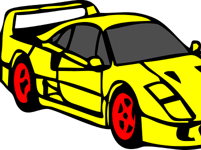 car sport yelow