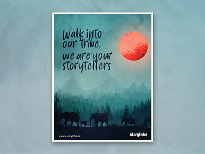 Storytribe Poster branding design illustration poster design