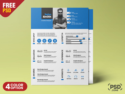 Creative Minimalist Resume CV PSD Templates creative design cv cv design design free psd graphic design photoshop print psd psd template resume resume design