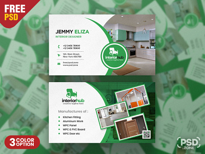 Creative Interior Designer Business Card PSD