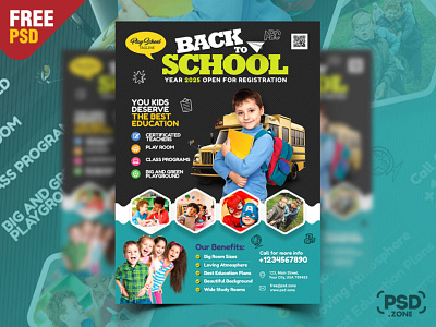 Junior School Admission Flyer PSD Template collage flyer creative design design free flyer free psd graphic design photoshop psd psd template school admission school flyer