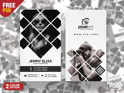 Stylish Photography Business Card PSD Templates