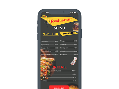 #Dailyui : food/drinks menu