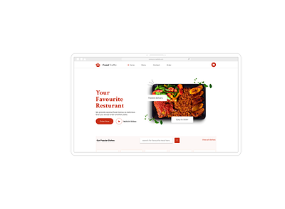 A Landing page of my favourite food. (web version) branding design graphic design icon illustration logo typography ui ux vector
