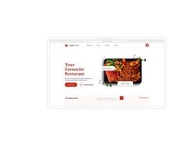 A Landing page of my favourite food. (web version)