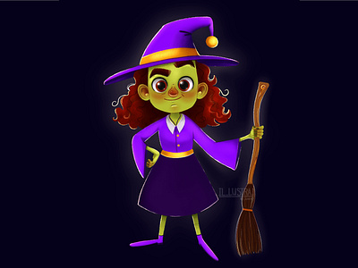 Witch. Halloween. Character development. brand character cartoon character character design design development illustration illustrator photoshop whitch