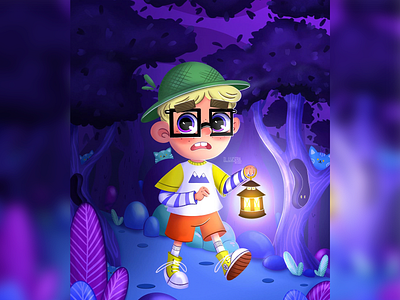 Boys in forest board game brand character cartoon character character design illustration illustrator photoshop