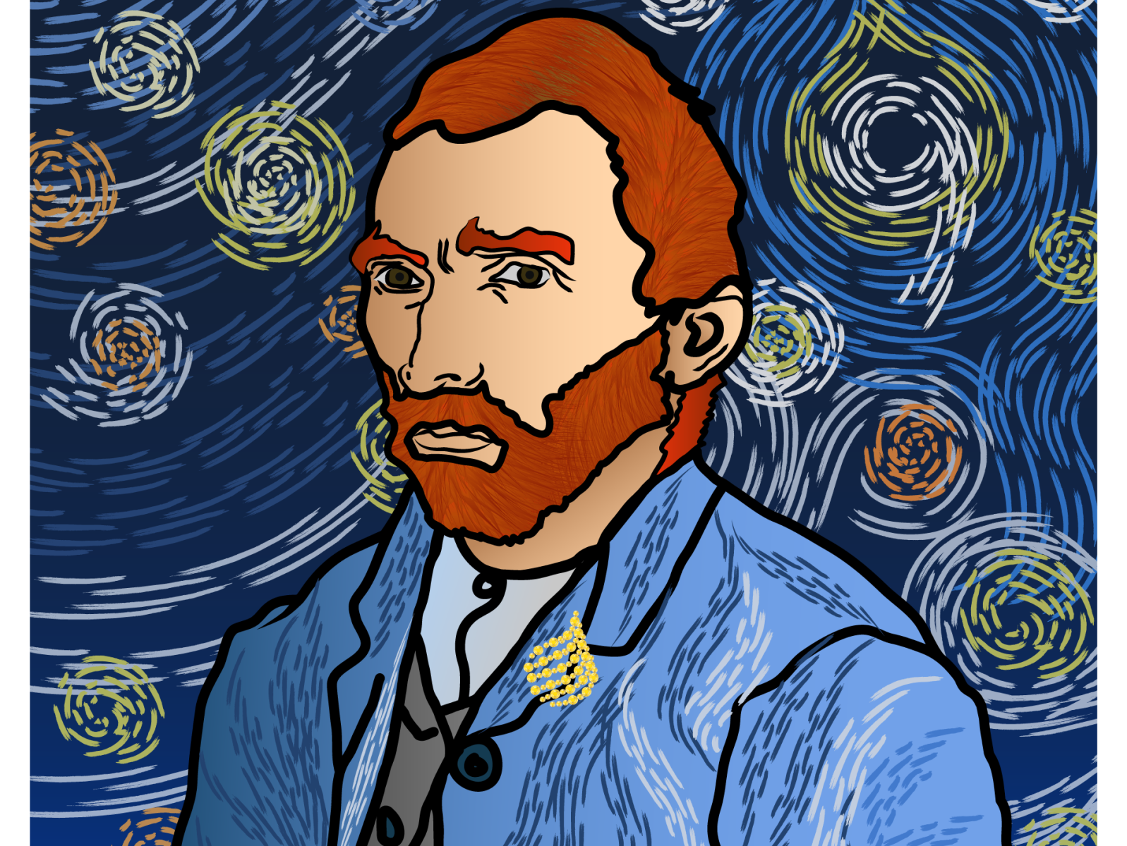 Van gogh waffle