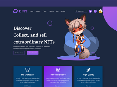 NFT Marketplace Exploration branding graphic design ui