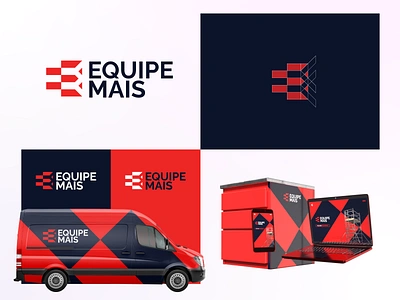 Equipe Mais Scaffolding Rebranding branding design graphic design illustration logo minimalism package vector