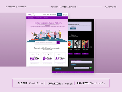 Redesign - atypicaladvantage behance charitable design project redesign ui uiux ux website