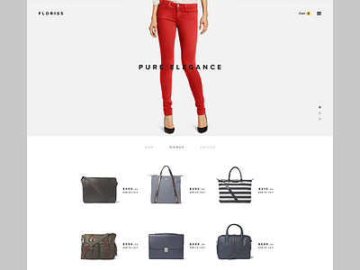 Online Shop clean clothes e commerce fashion flat home page minimalistic shop simple ui webdesign website