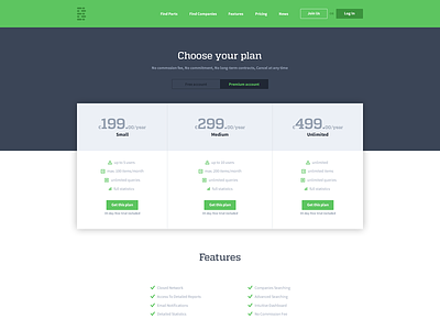 Pricing tables clean flat payment price pricing pricing tables register simple ui ux webdesign website