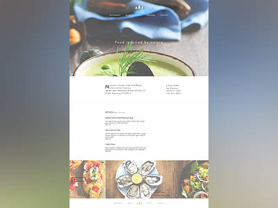 Natuure Page clean eat food health home page landing page menu nature restaurant restaurant menu ui website