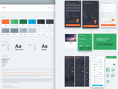 UI Style Guide colors palette guide guidelines interface material material design style guide typography ui design ui elemenets ui guide ui style guide
