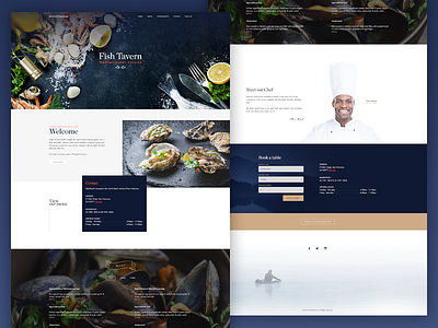 Lonely Fisherman chef cooking eat fish fisherman fishing food restaurant theme ui web website