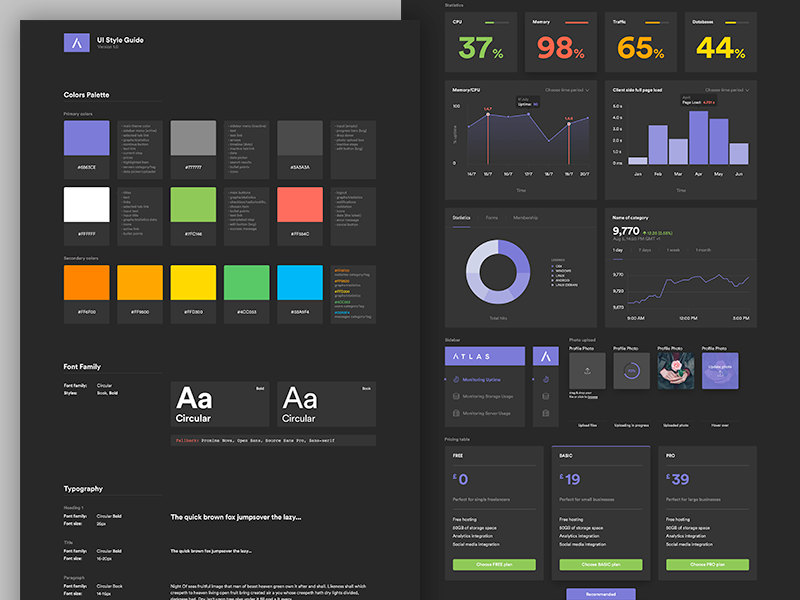 UI Style Guide by Greg Dlubacz on Dribbble