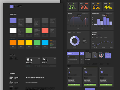 UI Style Guide colors palette graph guide guidelines interface stats style guide typography ui ui elements ui guide ui style guide