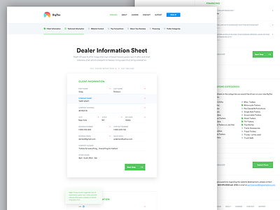 BigTex Form application form forms information input shadow stepper steps switch tooltip ui ux