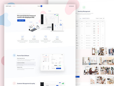 Landing POS + 1 dribbble invite app dashboard ios ipad landing landing page modal point of sale popup pos ui website