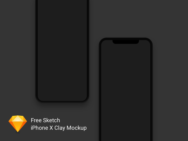 Download iPhone X Clay Mockup Freebie
