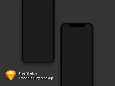 iPhone X Clay Mockup Freebie dark sketch freebie free mockup clay iphone mockup iphone iphone x iphonex