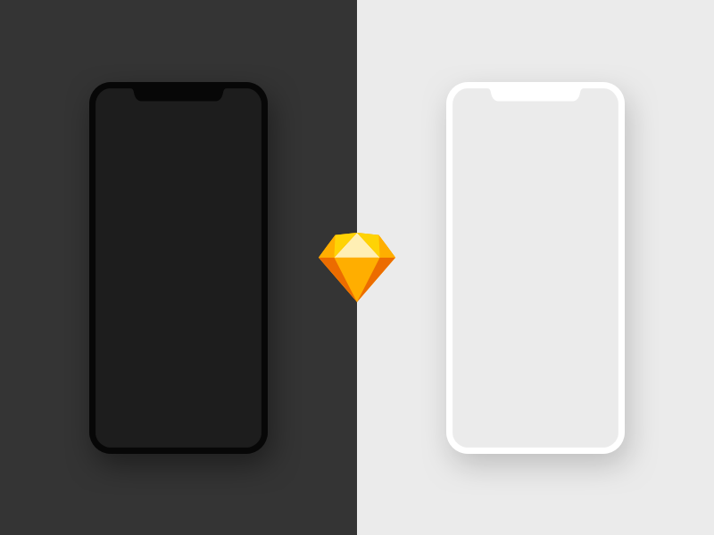 Free iPhone X Mockup  Sketch by Greg Dlubacz on Dribbble