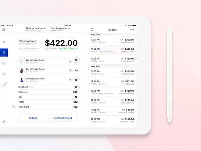 Exchange/Refund view + 1 Dribbble invite cart checkout ecommerce giveaway invitation invite ipad ipad app payment point of sale pos