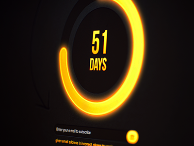Circle Countdown Timer Yellow