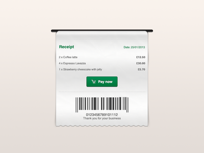 Receipt Freebie