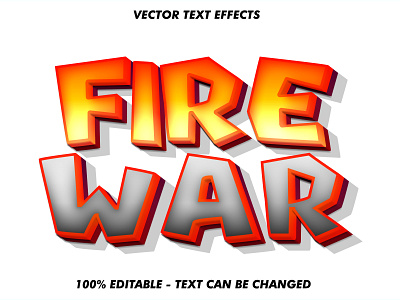 FIRE WAR text effects