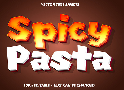 Spicy Pasta text effects app branding design font icon illustration logo text effect text effects ui ux vector