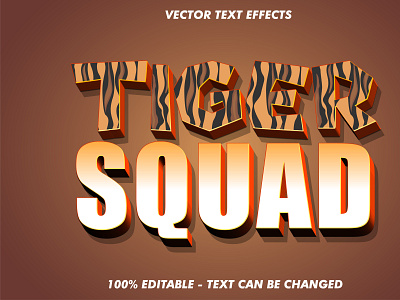 TIGER SQUAD Typography animation app branding design font effects fonts icon illustration logo motion graphics text effects ui ux vector