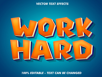 WORK HARD Typography