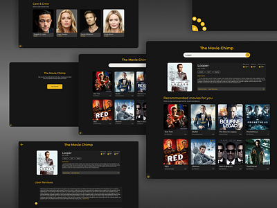 Movie Chimp - WebApp app design ui