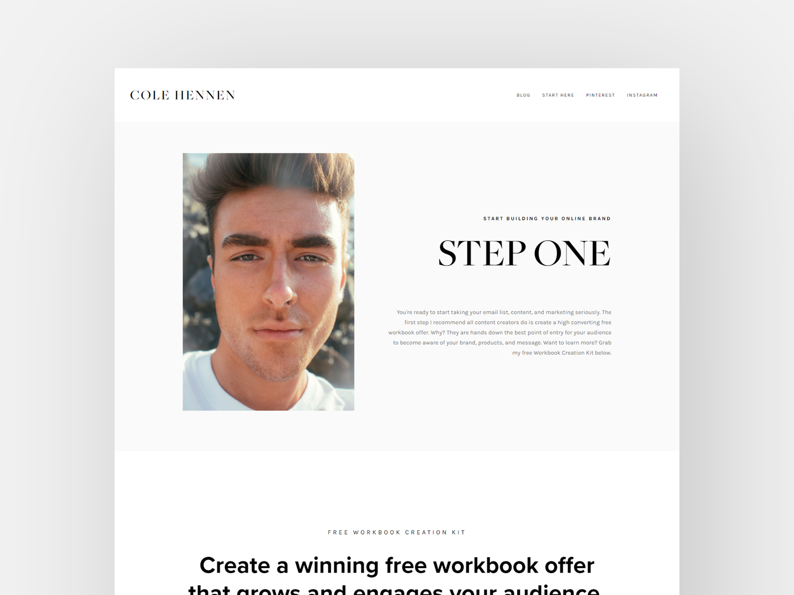 Website Design for my Personal Brand by Cole Hennen on Dribbble