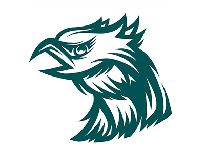 Eagle bird eagle engraving logo vector