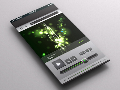 Musical player Korv audio green korv musical player smartphone vector