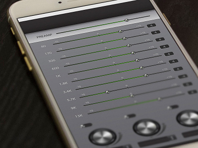 Musical player Korv preamp audio green korv musical player preamp smartphone vector