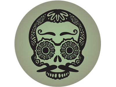 Mexican skull line mexican pattern print skull vector