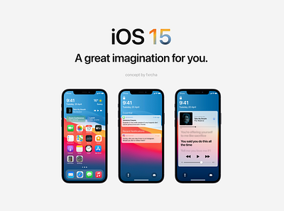 iOS 15 Concept Design app apple design ios ui uiux ux