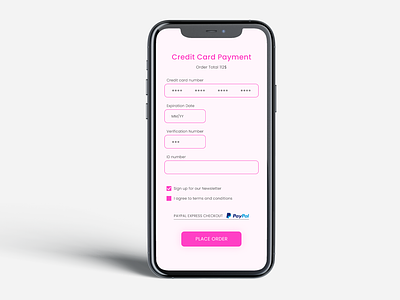 Daily UI Credit Card Checkout Page dailyui ui