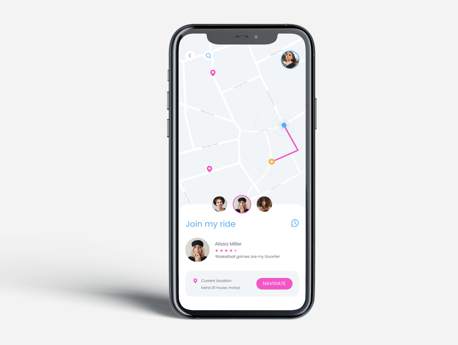 Daily UI Location Tracker Bright Mode by Ziv Peleg on Dribbble