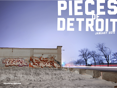 Pieces of Detroit Zine cover detroitgraffiti piecesofdetroit