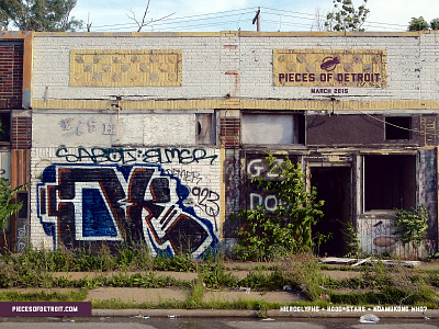 Pieces of Detroit March Zine cover detroit detroitgraffiti graffiti piecesofdetroit