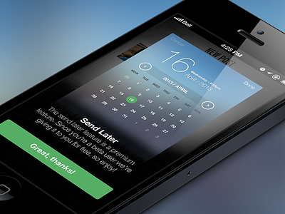 iOS7 Inspired Date & Time Picker Overlay app blur handsome ios7 iphone iphone app ui ux