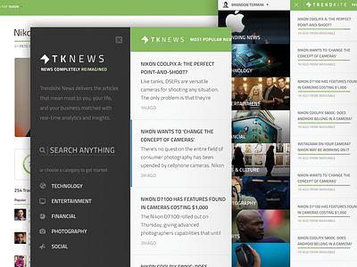 TK News news ui ui design user experience user interface ux ux design web app